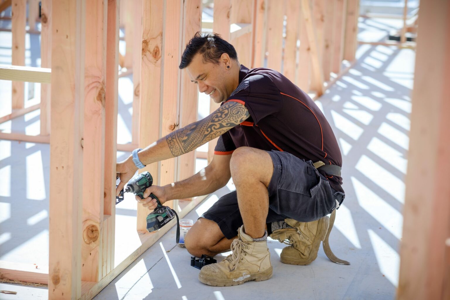 Hamilton Electrician wiring timber frame new build in Hamilton